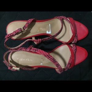 Calvin Klein Shoes in red snake